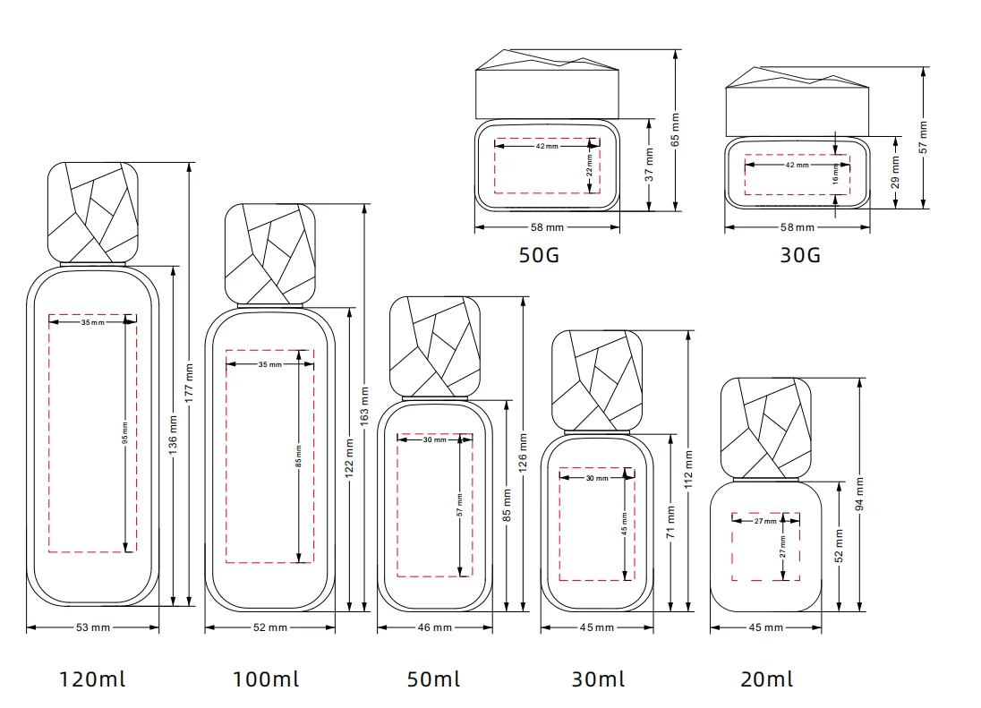 Glass Bottle Set-- BW097 - Product Details 4