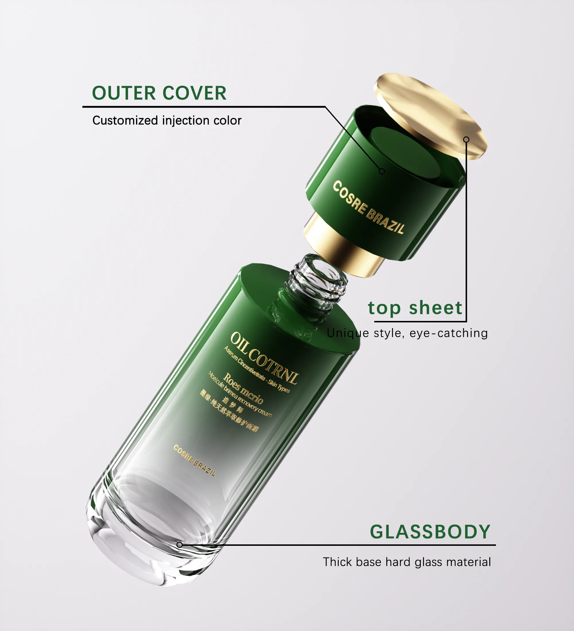 Glass Bottle Set-- BW085 - Product Details 3