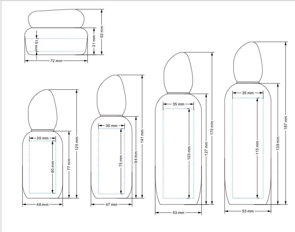 Glass Bottle Set-- BW064 - Product Details 14